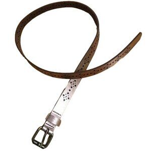 Gymboree Girls Rose Gold Leather Belt, Size: M (30.5 inches)